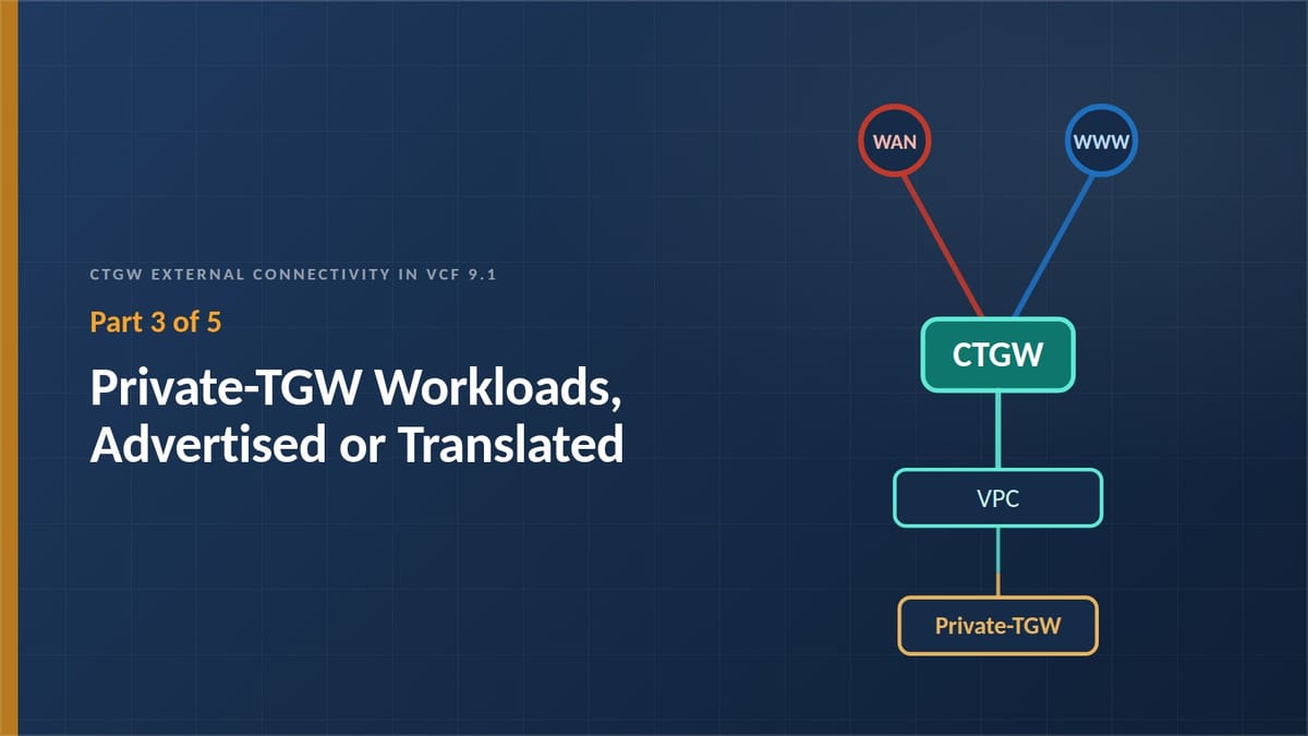 3. Use-Case B&C Private-TGW Connectivity to External Networks (Routed or Translated)